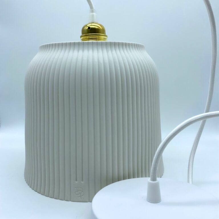 luminaire porcelaine artisanal