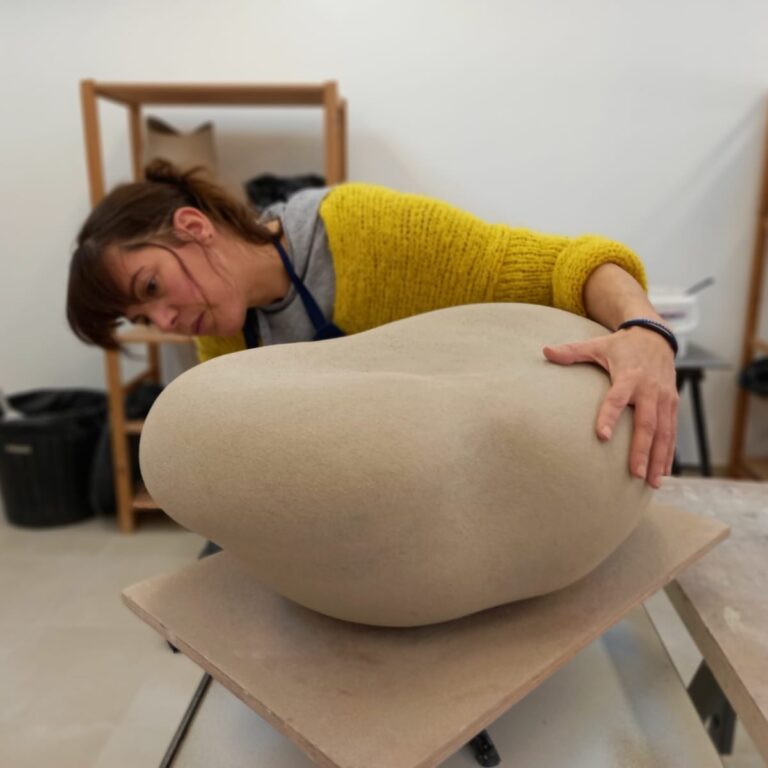 pouf grès galet